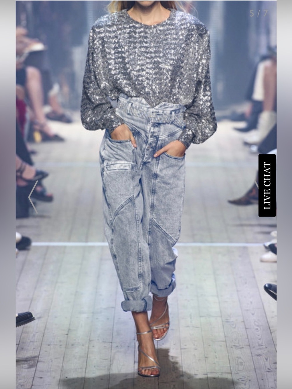 Isabel Marant Runway High Rise Oversized Cargo Jeans 38 Never Worn